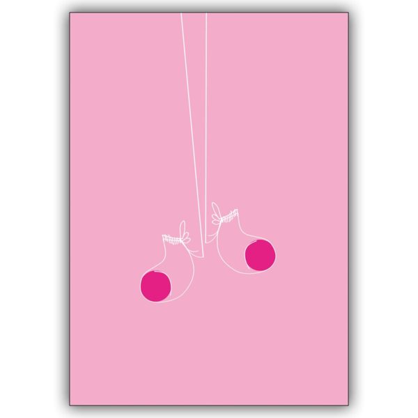 Niedliche Babykarte bzw. Geschenk Beileger Klappkarte mit rosa Söckchen