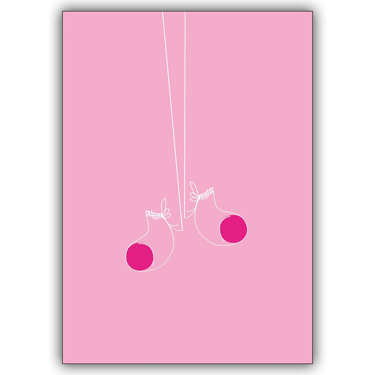 Niedliche Babykarte bzw. Geschenk Beileger Klappkarte mit rosa Söckchen