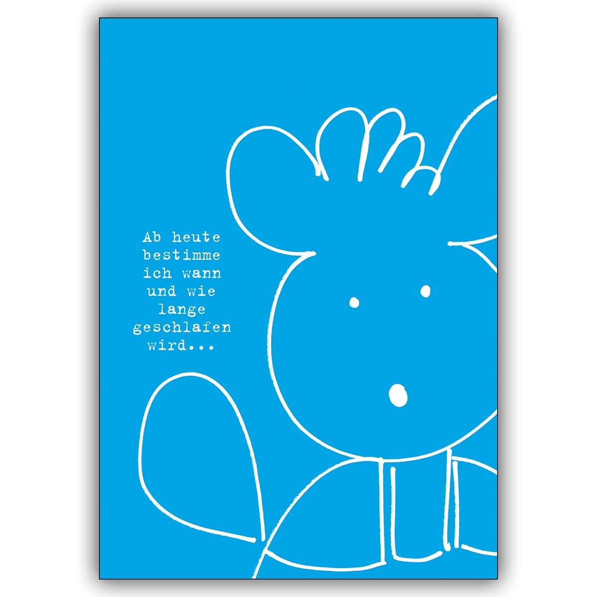 Fröhliche Babykarte zur Geburt eines kleinen Jungens mit Bärchen und Spruch