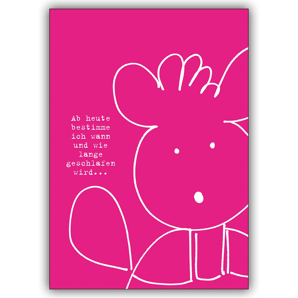 Fröhliche Babykarte zur Geburt eines kleinen Mädchens mit Bärchen und Spruch