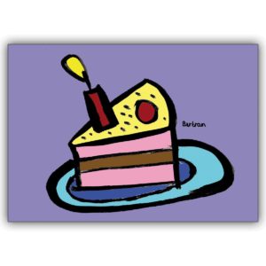 Leckere Kuchen Geburtstagskarte statt backen und trotzdem zum Gratulieren