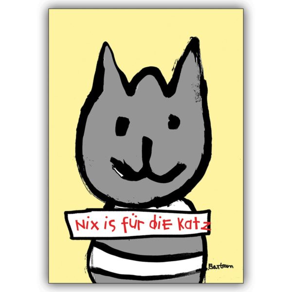 Aufmunternde Klappkarte zum Weitermachen: Nix is für die Katz