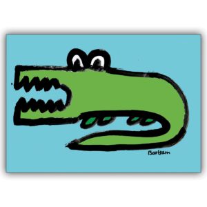 Coole Glückwünschkarte mit Krokodil um Ihre Grüße zu überbringen