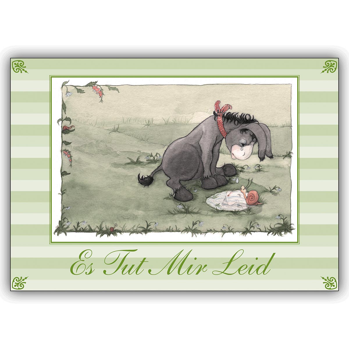 Liebevolle Entschuldigungskarte mit kleinem Esel: Es Tut Mir Leid