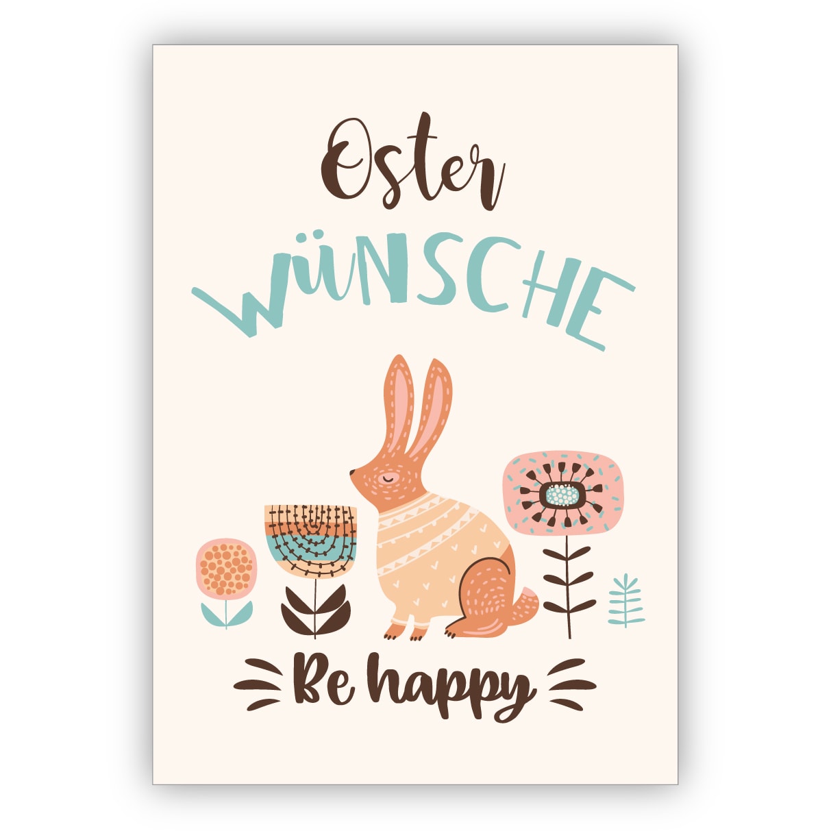 15 Osterkarten Set mit Umschlag Grußkarten Frohe Ostern Hase Vintage Blumen 