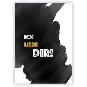 Coole Berliner Liebeskarte: Ick liebe Dir