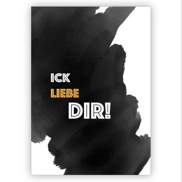 Kartenkaufrausch: Dialekt Liebes Postkarten aus unserer Liebes Papeterie in schwarz