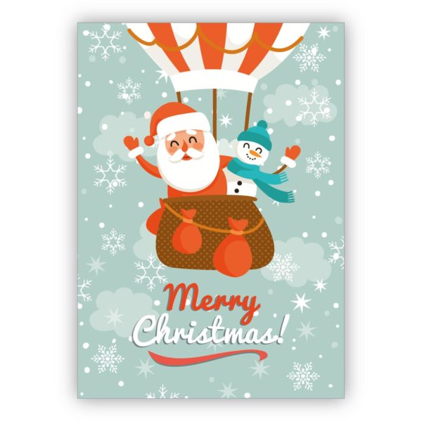 Kartenkaufrausch: Postkarte mit Santa aus unserer Weihnachts Papeterie in multicolor