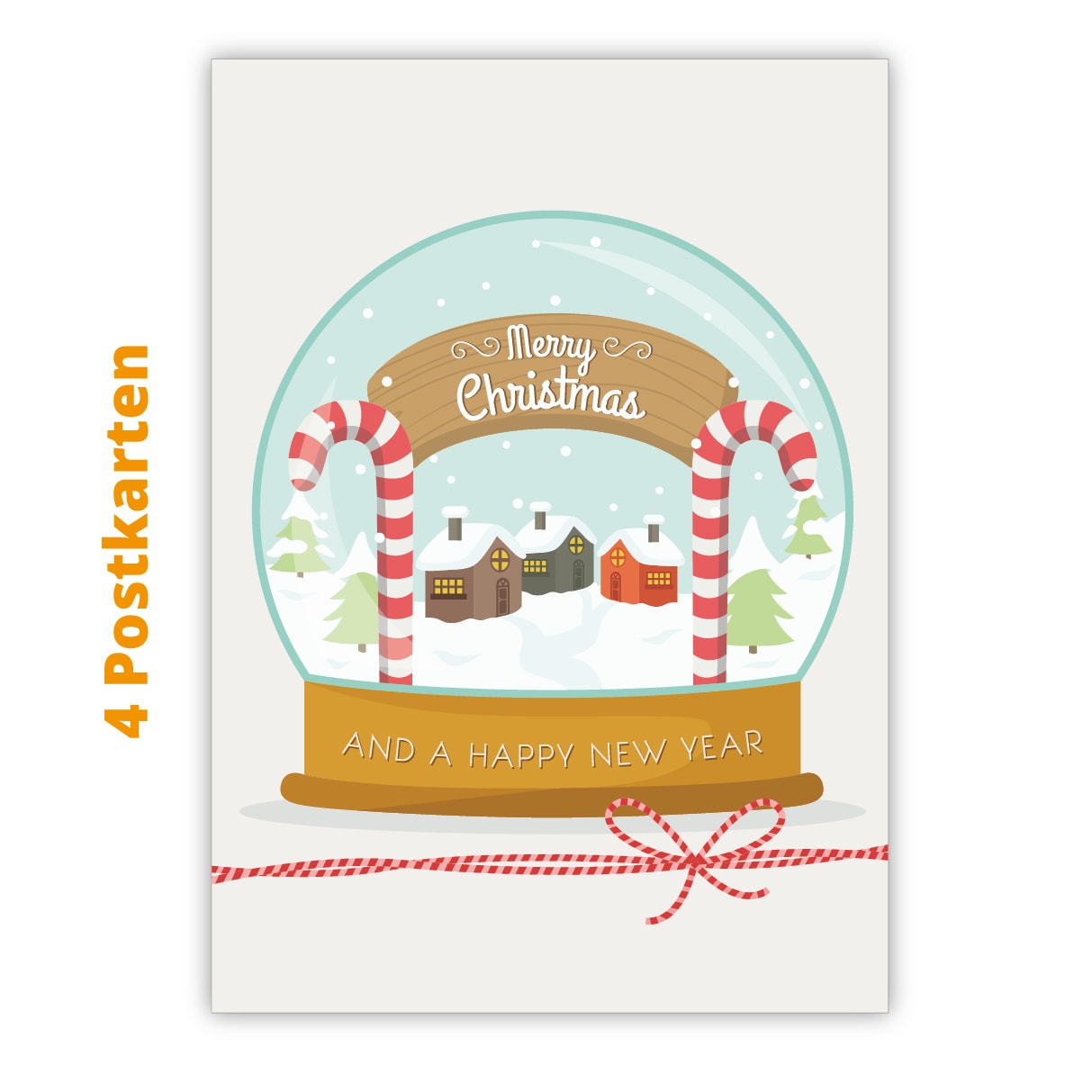 Kartenkaufrausch Postkarten in beige: Niedliche Weihnachts Postkarten