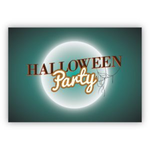 Coole Spinnweb Einladungskarte zu Halloween: Halloween Party