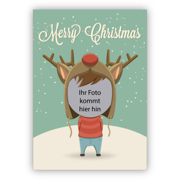 Kartenkaufrausch: Süße Weihnachts Postkarten aus unserer Fotokarten Papeterie in hell grün