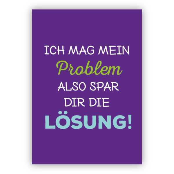 Kartenkaufrausch: Set Humor Spruch Postkarten aus unserer Freundschafts Papeterie in lila