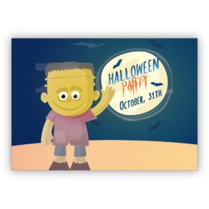 Schaurige schöne Halloween Einladungskarte: Halloween Party October 31th