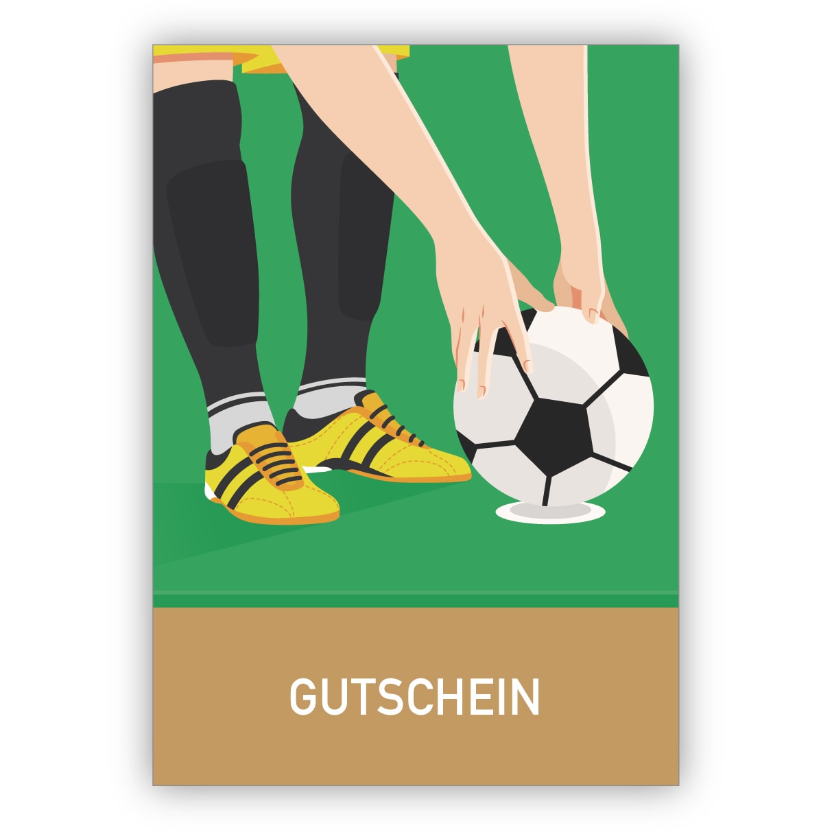 Coole Fußball Gutscheinkarte für tolle Überrschungs Geschenke: Gutschein