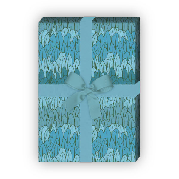Kartenkaufrausch: Trendiges Streifen Geschenkpapier mit aus unserer Designer Papeterie in blau