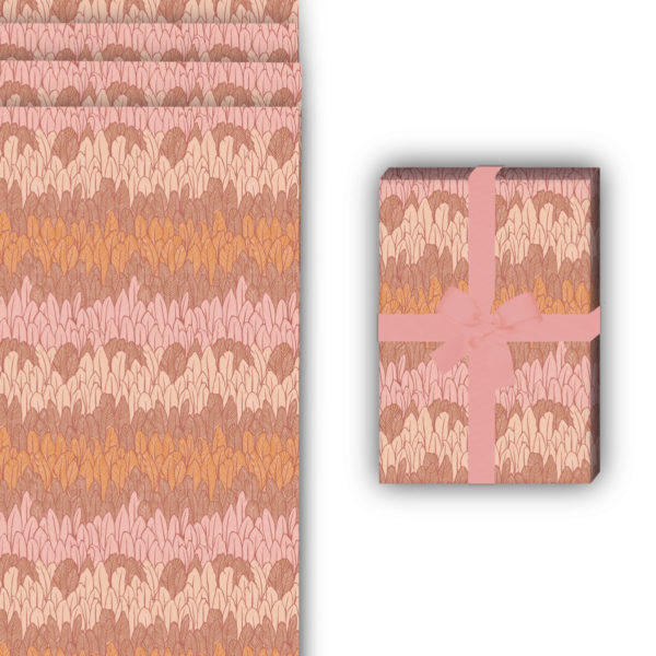 Designer Geschenkverpackung: Trendiges Streifen Geschenkpapier mit von Kartenkaufrausch in rosa