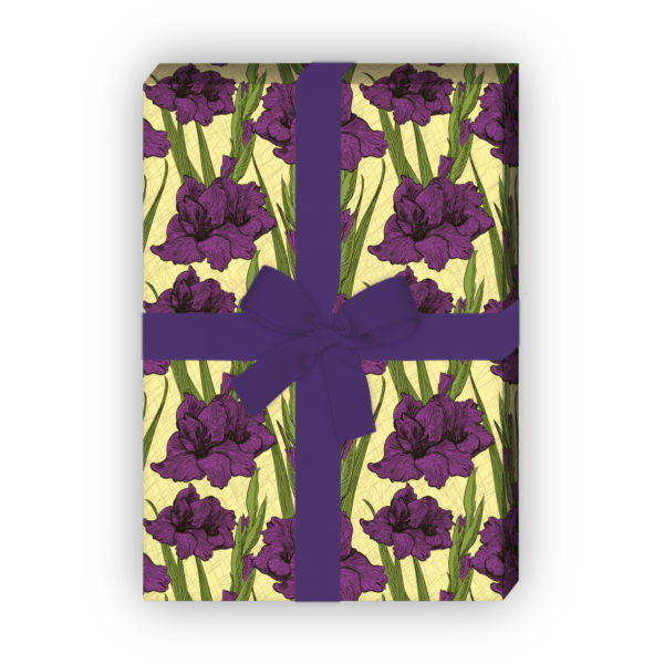 Kartenkaufrausch: Edles Sommer Geschenkpapier mit aus unserer florale Papeterie in lila