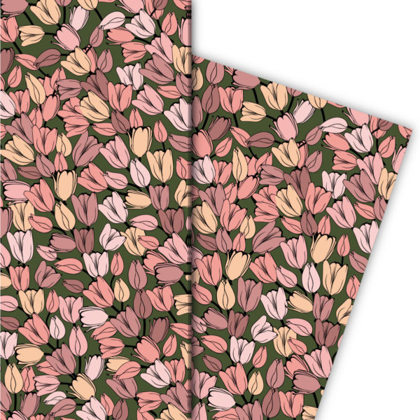 Kartenkaufrausch: Klassisches Frühlings Geschenkpapier mit aus unserer florale Papeterie in rosa
