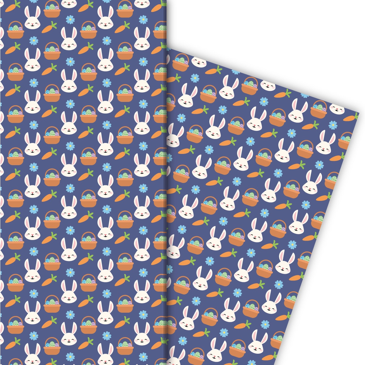 Kartenkaufrausch: Niedliches Oster Geschenkpapier mit aus unserer Oster Papeterie in blau