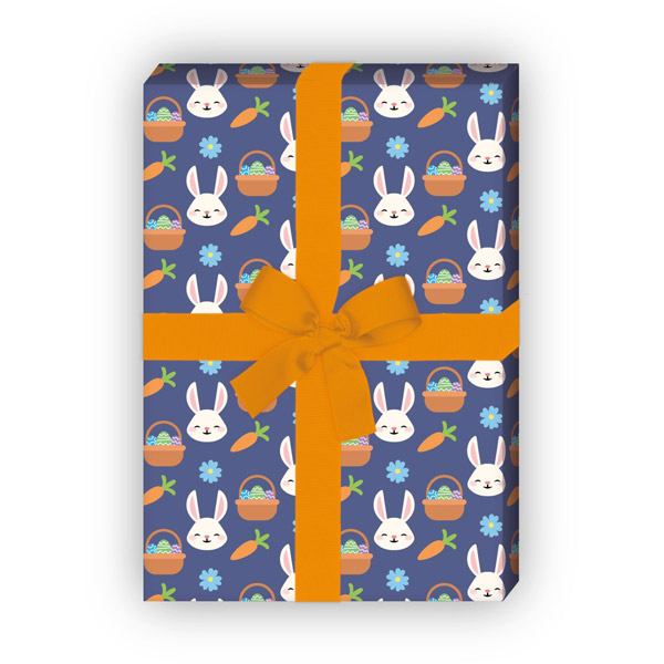 Kartenkaufrausch: Niedliches Oster Geschenkpapier mit aus unserer Oster Papeterie in blau
