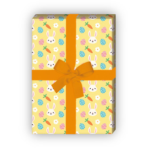 Kartenkaufrausch: Niedliches Oster Geschenkpapier mit aus unserer Oster Papeterie in gelb