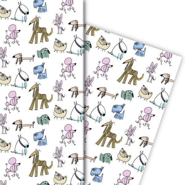 Kartenkaufrausch: Cooles 70s Geschenkpapier mit aus unserer Tier Papeterie in rosa