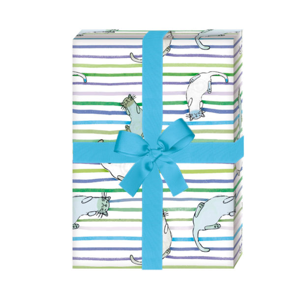 Kartenkaufrausch: Nettes Streifen Geschenkpapier mit aus unserer Dankes Papeterie in grün