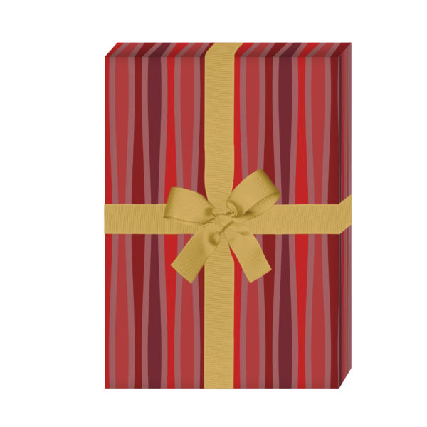 Kartenkaufrausch: Edles Streifen Geschenkpapier für aus unserer Dankes Papeterie in rot