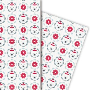 Kartenkaufrausch: Weihnachts Geschenkpapier mit Eisbär aus unserer Weihnachts Papeterie in multicolor