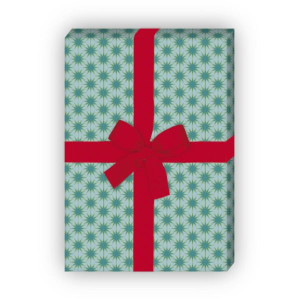 Kartenkaufrausch: Frisches Geschenkpapier mit Sternen, aus unserer Weihnachts Papeterie in hellblau