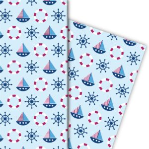 Kartenkaufrausch: Nettes Kinder Geschenkpapier mit aus unserer Kinder Papeterie in hellblau