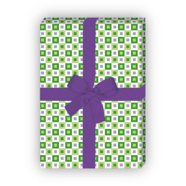 Kartenkaufrausch: Geometrisches Retro Geschenkpapier mit aus unserer Design Papeterie in lila