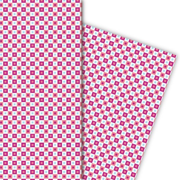 Kartenkaufrausch: Geometrisches Retro Geschenkpapier mit aus unserer Design Papeterie in grün