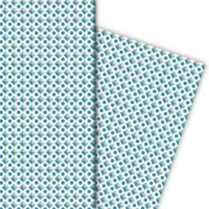 Kartenkaufrausch: Kultiges Geschenkpapier mit Retro aus unserer Design Papeterie in blau