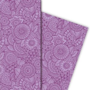 Kartenkaufrausch: Designer Geschenkpapier mit Blüten, aus unserer Geburtstags Papeterie in lila