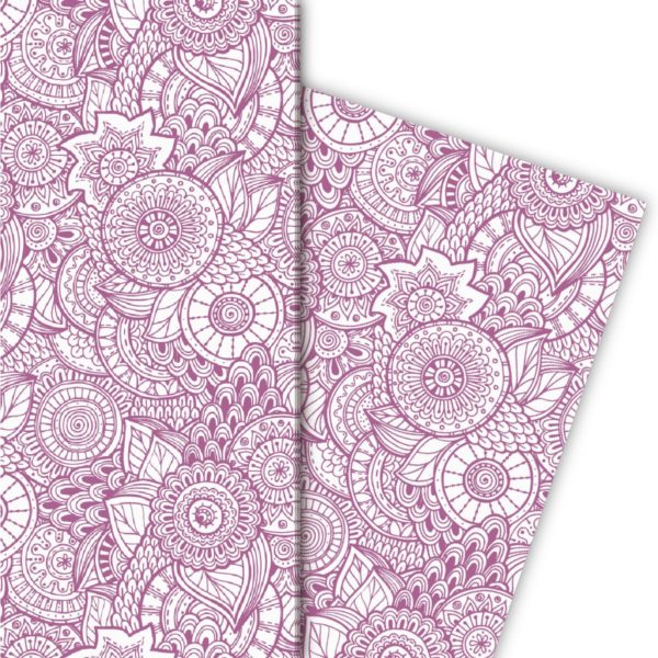 Kartenkaufrausch: Designer Geschenkpapier mit Blüten, aus unserer Geburtstags Papeterie in lila