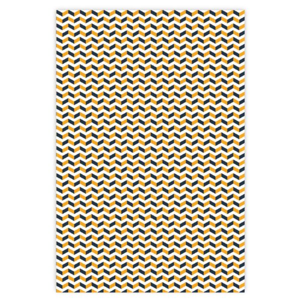 Modernes Designer Geschenkpapier mit Zickzack Muster, beige schwarz