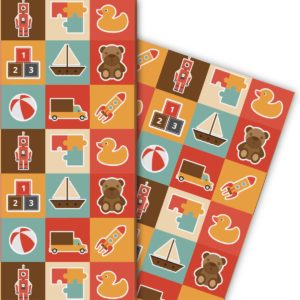 Kartenkaufrausch: Designer Kinder Geschenkpapier mit aus unserer Kinder Papeterie in multicolor