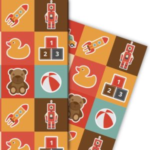 Kartenkaufrausch: Designer Kinder Geschenkpapier mit aus unserer Kinder Papeterie in multicolor