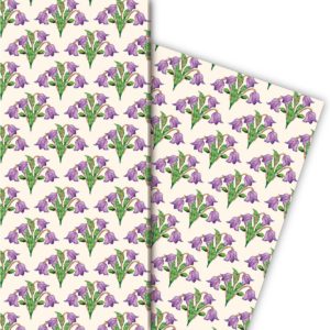 Kartenkaufrausch: Wunderschönes Glockenblumen Geschenkpapier für aus unserer florale Papeterie in multicolor