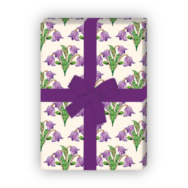 Kartenkaufrausch: Wunderschönes Glockenblumen Geschenkpapier für aus unserer florale Papeterie in multicolor