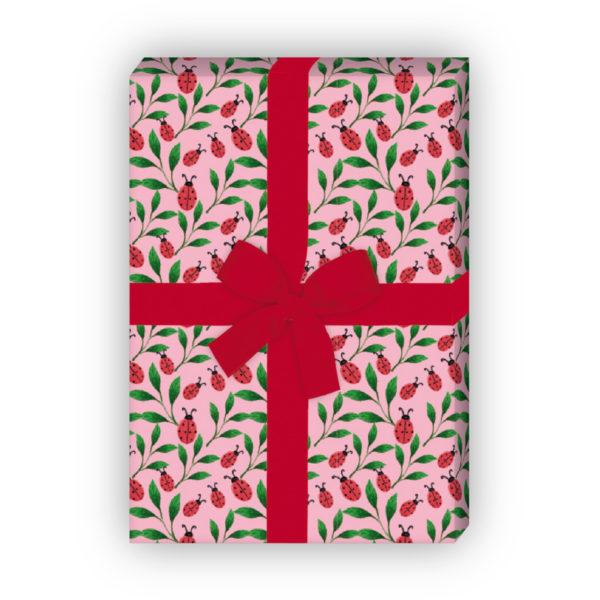 Kartenkaufrausch: Schönes Glücks Geschenkpapier mit aus unserer Glücks Papeterie in rosa