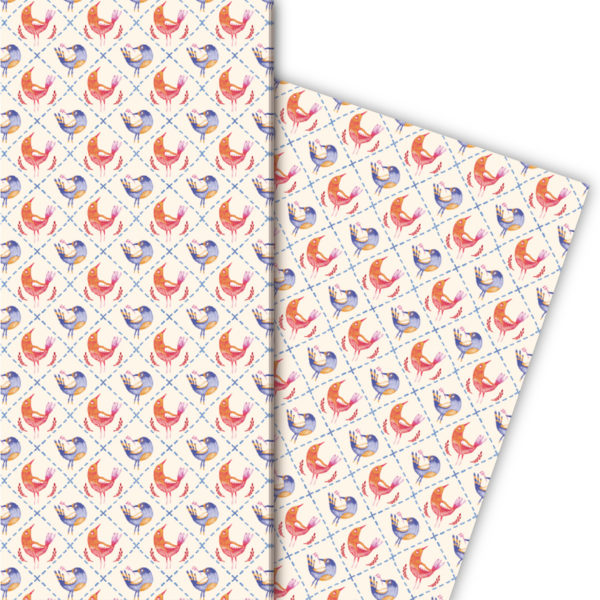 Kartenkaufrausch: Schönes Sommer Geschenkpapier mit aus unserer Tier Papeterie in multicolor