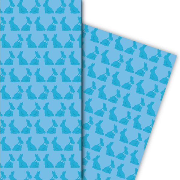Kartenkaufrausch: Edles Oster Geschenkpapier mit aus unserer Oster Papeterie in hellblau