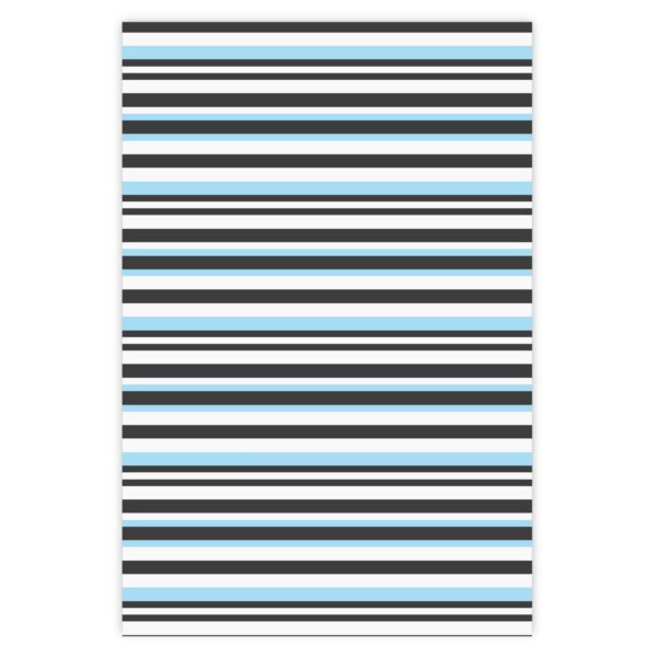 Trend Designer Streifen Geschenkpapier für liebevolle Geschenke, hellblau
