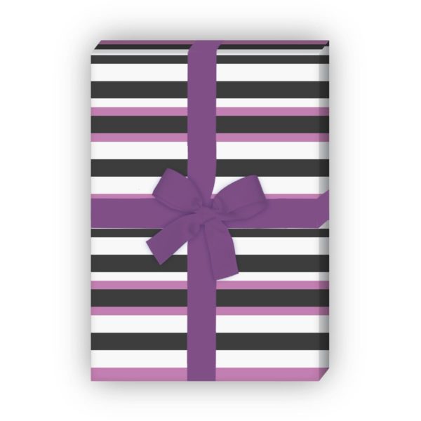 Kartenkaufrausch: Trend Designer Streifen Geschenkpapier aus unserer Design Papeterie in rosa