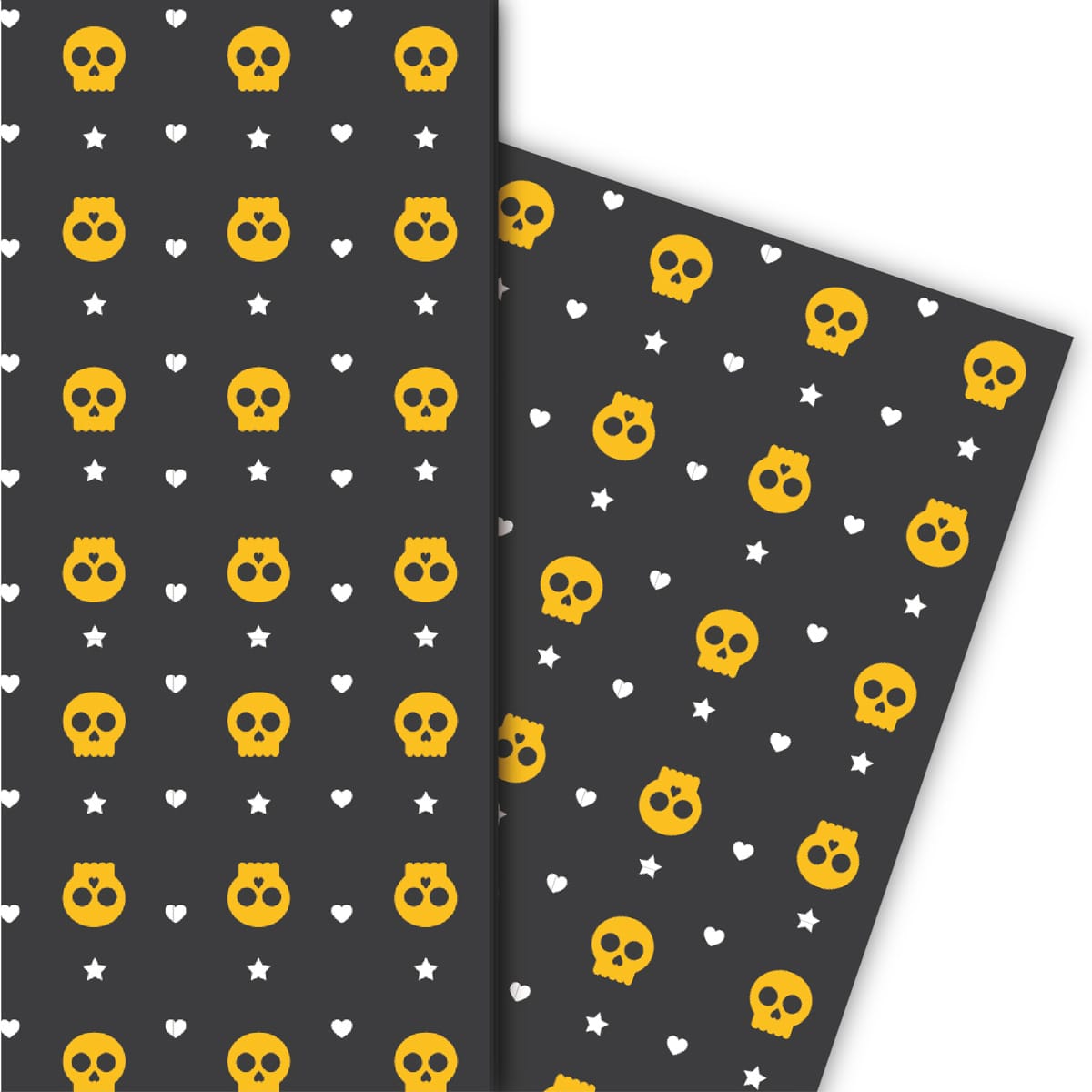 Kartenkaufrausch: Cooles Halloween Geschenkpapier mit aus unserer Halloween Papeterie in schwarz