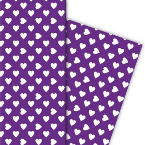 Kartenkaufrausch: Romantisches Geschenkpapier mit großen aus unserer Liebes Papeterie in lila