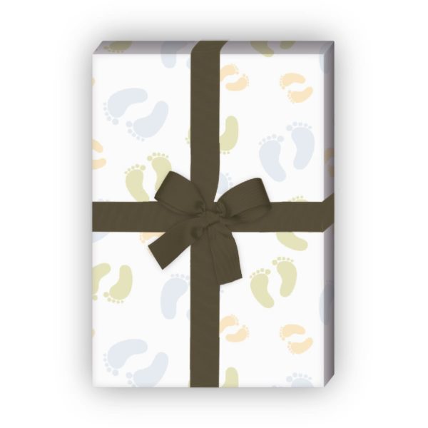 Kartenkaufrausch: Süßes Baby Geschenkpapier mit aus unserer Baby Papeterie in weiß