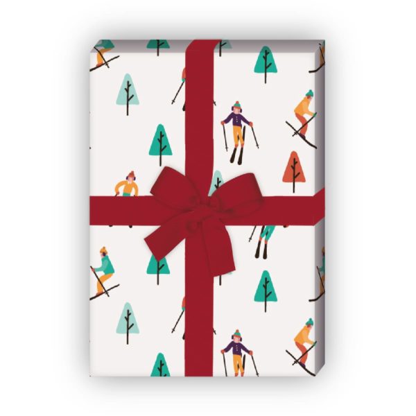 Kartenkaufrausch: Lustiges Winter Geschenkpapier mit aus unserer Weihnachts Papeterie in multicolor